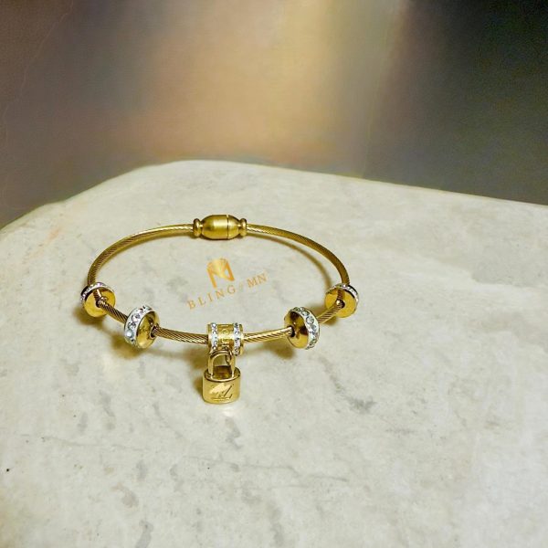 L.V Inspired Lock Charm Magnet 