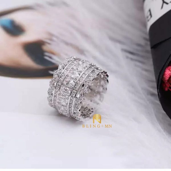 Ring Stack Lace Style Silver